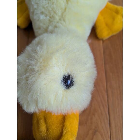 Vintage Chosun Duck Billed Platypus Plush Yellow Lays Flat Bean Bag Stuffed 16" - Picture 4 of 5